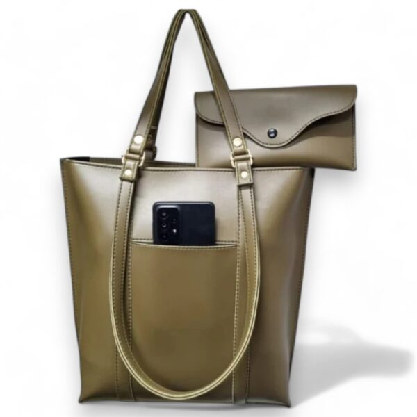Fendy 2PCs Tote (Olive Green)